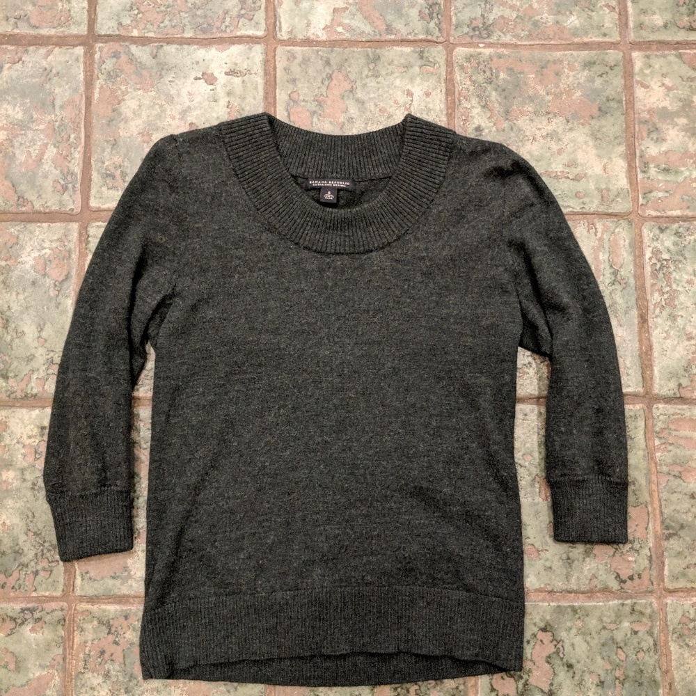 Banana Republic Forest Green Merino Wool Small